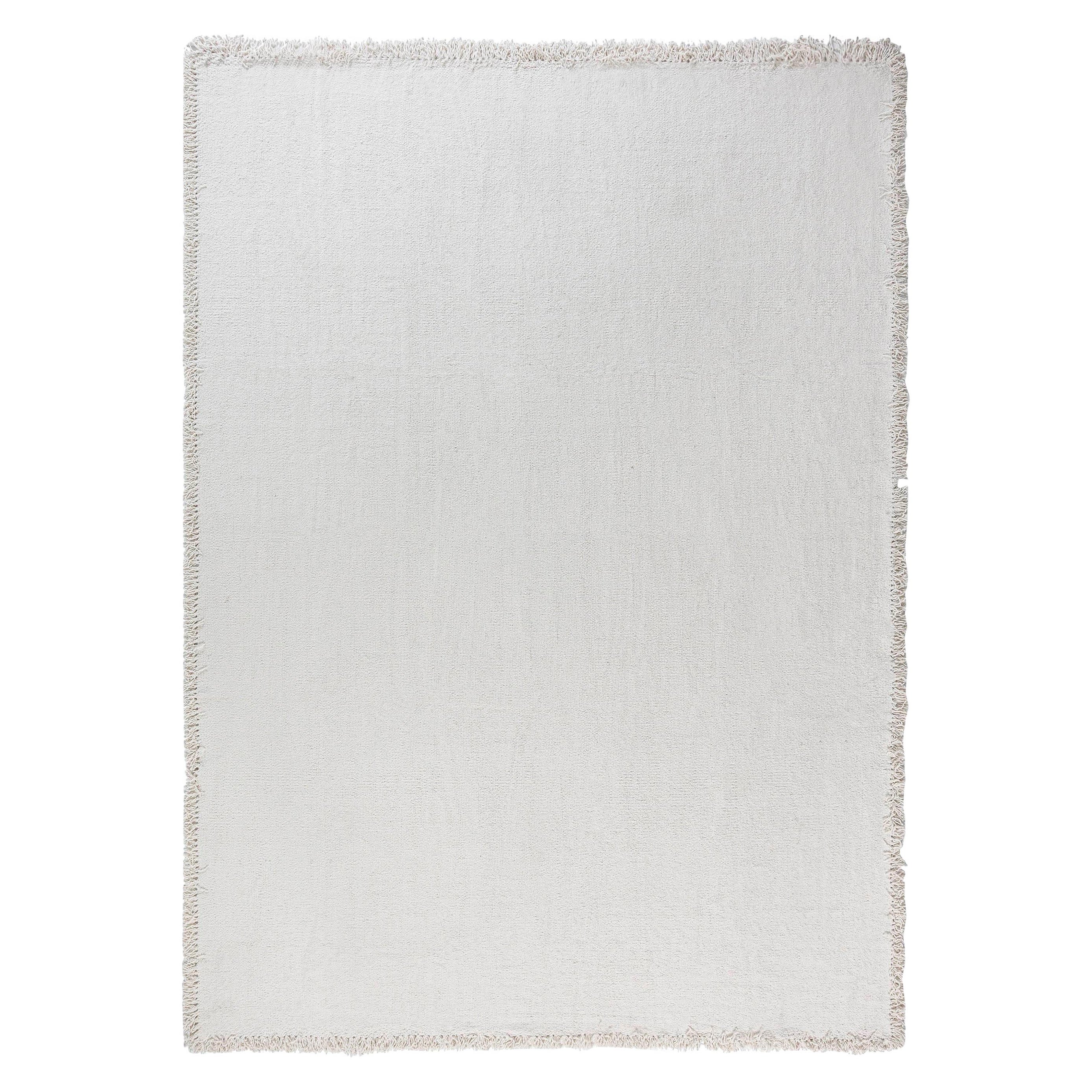 Contemporary Light Beige, Brown FlatWeave Wool Rug by Dors Leslie Blau