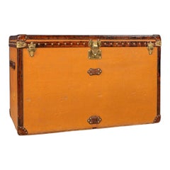 20th Century Louis Vuitton Malle Haute Trunk Orange "Vuittonite" Canvas, c.1900
