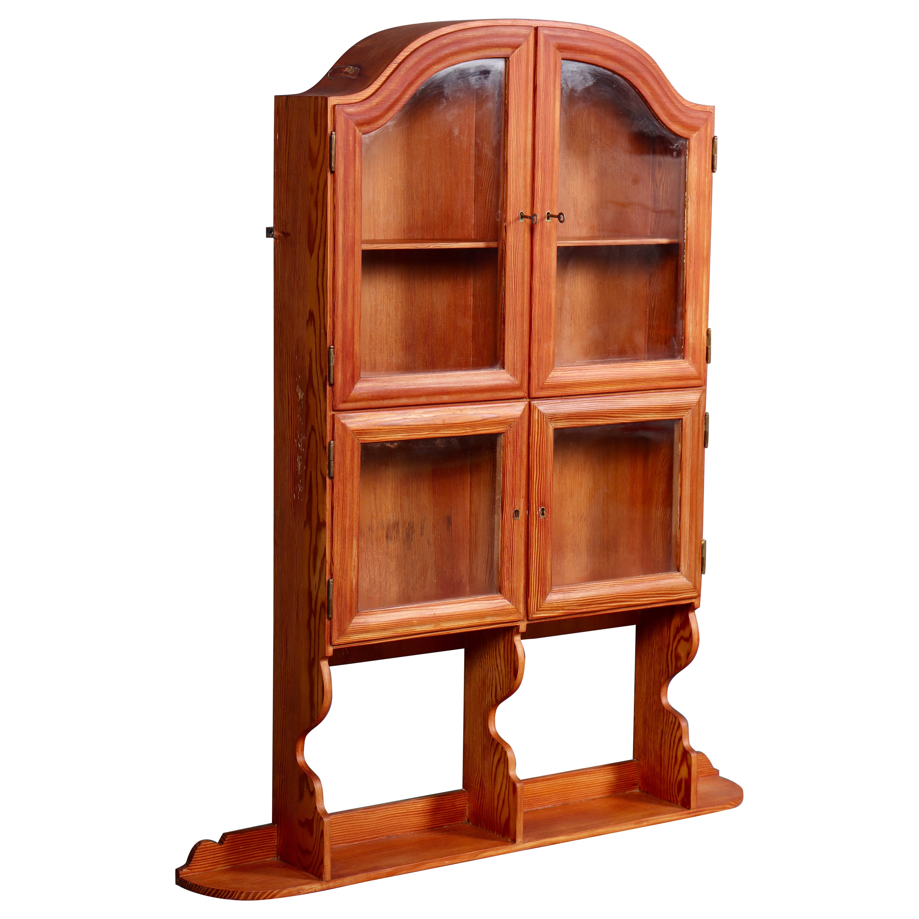 Rare Wall Display Cabinet in Pine Designed by Martin Nyrop for Rud Rasmussen For Sale