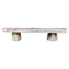 Large Undulating Top Wabi Sabi Wood Bench