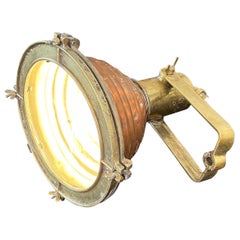 Beehive Nautical Brass & Copper Pendant Cargo Light