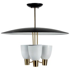 Lustre réflecteur UFO du milieu du siècle dernier, par Moe Lighting, 1953