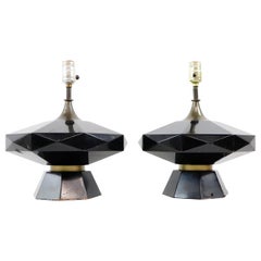 Mid Century Mexican Modernist Table Lamps Attributed to Eugenio Escudero