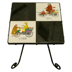 1960s Vintage, “Wacky Races” Tiled Occasional Table 