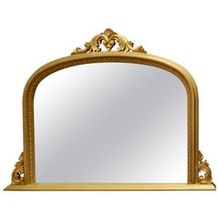 Louis Philippe Style Gold Over-Mantle Mirror