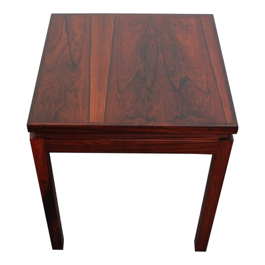 Danish Modern Rosewood Side Table by Poul Hundevad for Fabian