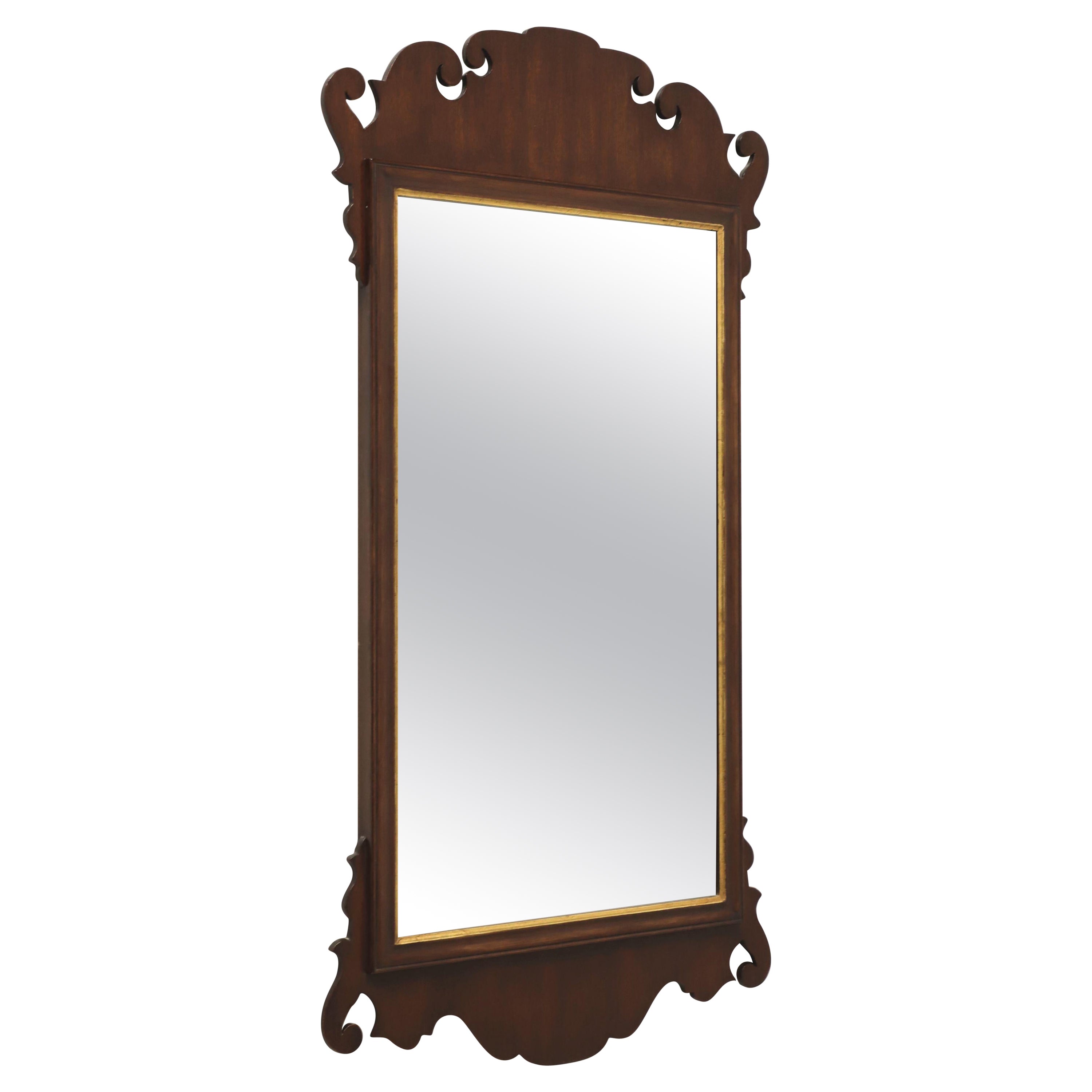 FRIEDMAN BROTHERS Mahogany Chippendale Style Beveled Wall Mirror