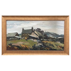 Antique Donald McIntyre 'English', Winter, North Wales, Oil on Board