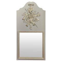 19th Century French Trumeau Mirror, Refinished