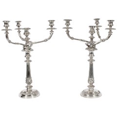 Used Pair George III Four Light Candelabra Matthew Boulton 18th C