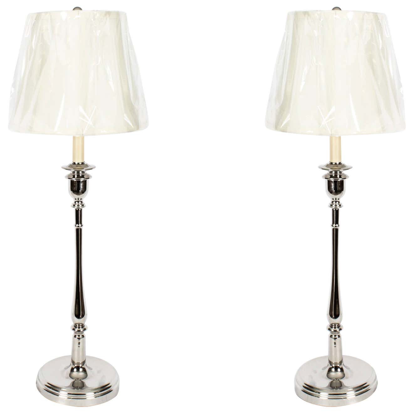 Beckett Lamp Ralph Vintage Pair Ralph Lauren Chrome Table Lamps, Late 20th Century For ...
