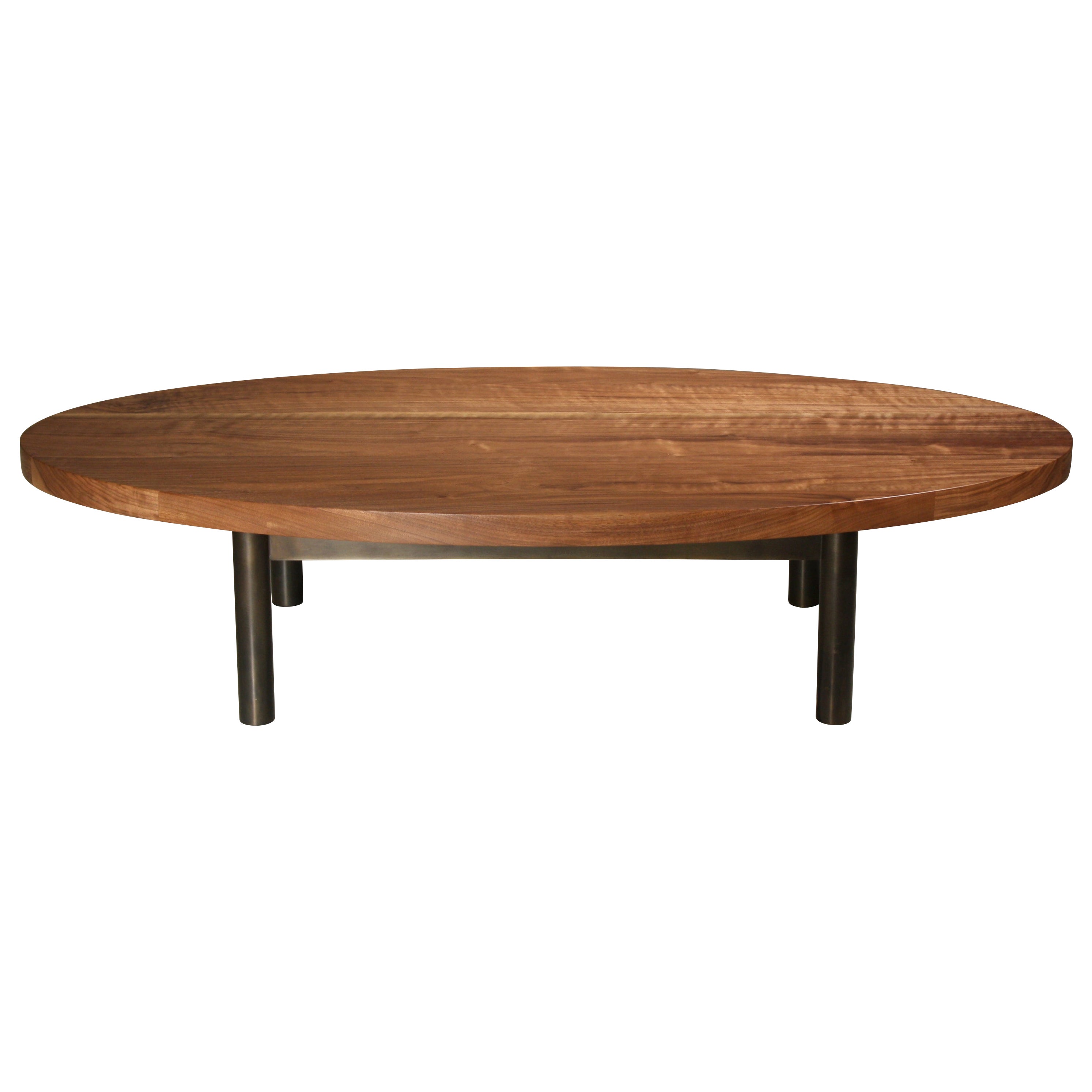 Table basse ou table basse Humboldt par Laylo Studio en noyer et acier noirci en vente