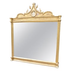 Beautiful and Large 19th Century Gothic Revival Giltwood Overmantle Mirror 