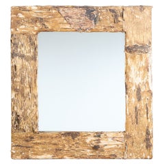 Birch Bark Framed Mirror