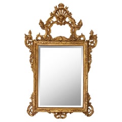 Vintage French Gilt Mirror with Cherub Motif