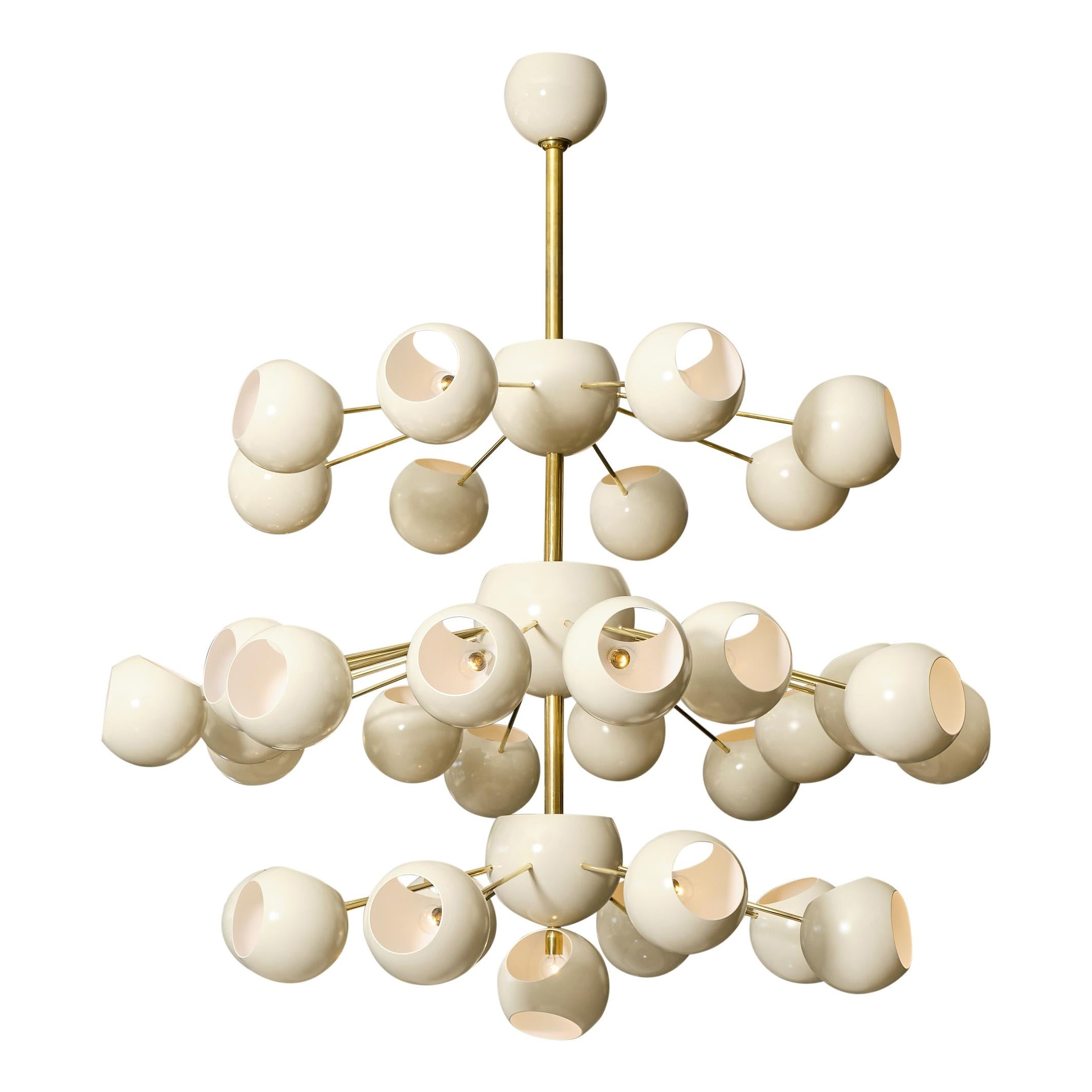 Grande Modernist Italian Chandelier For Sale