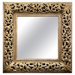 Silverleaf Gilt Carved Wood Framed Mirror