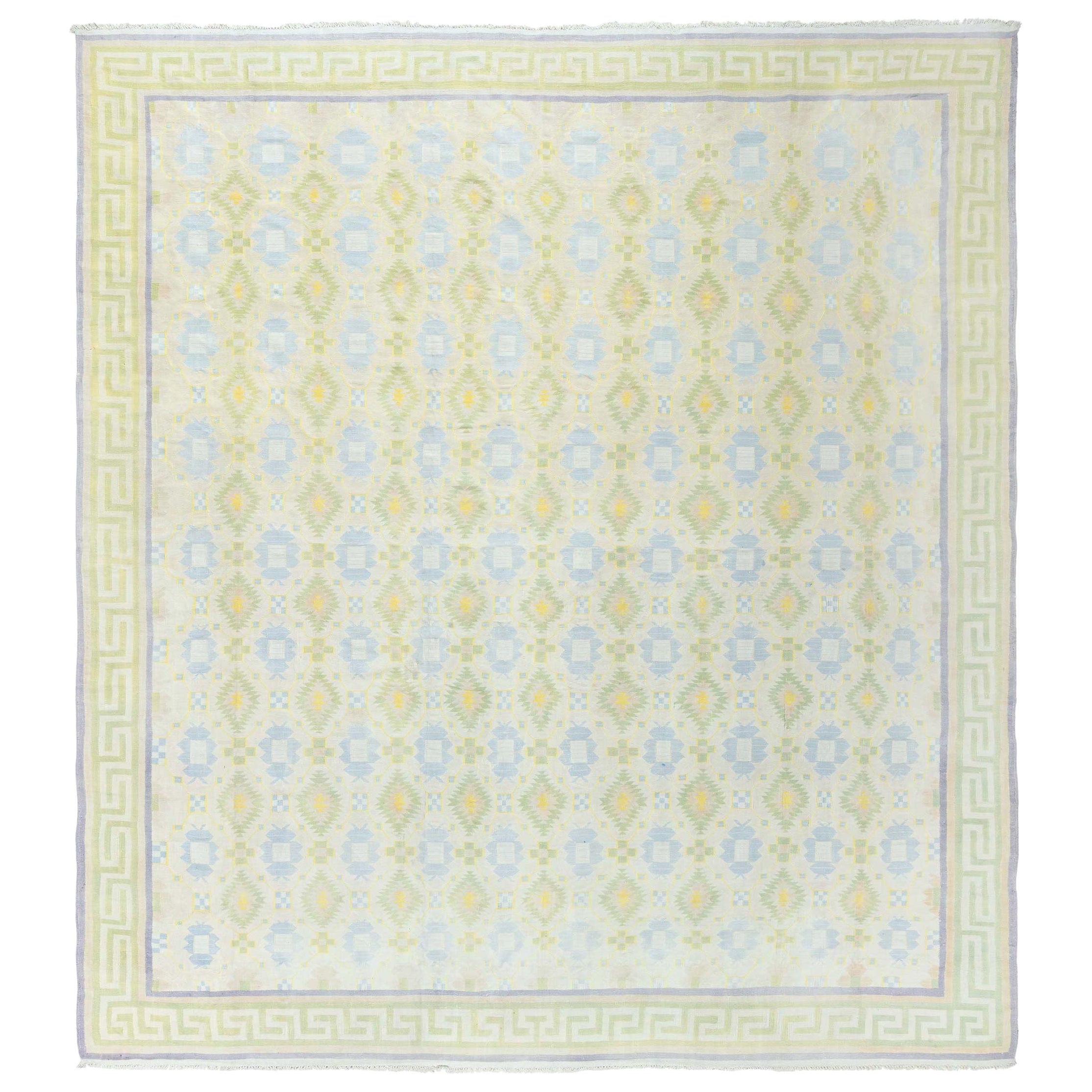 Vintage Indian Dhurrie Rug For Sale at 1stDibs