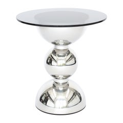Contemporary Artemis Table in Polished Stainless Steel