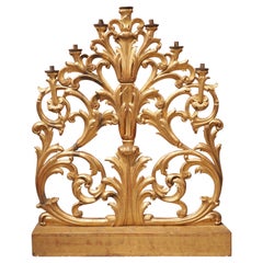 Antique Giltwood Altar Candelabra from Tuscany, Circa 1800