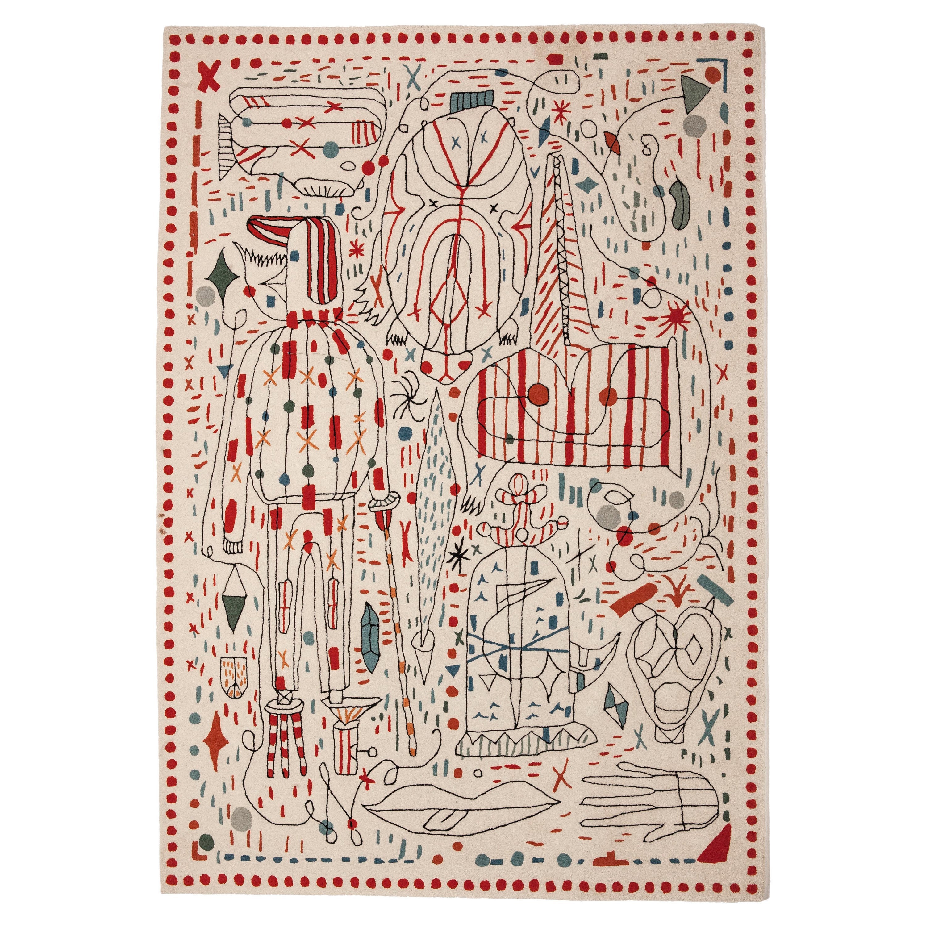 Großer handgetufteter Teppich „Hayon x Nani“ von Jaime Hayon für Nanimarquina im Angebot
