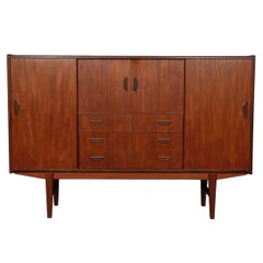 Danish Mid Century Tall Buffet/Bar in Teak