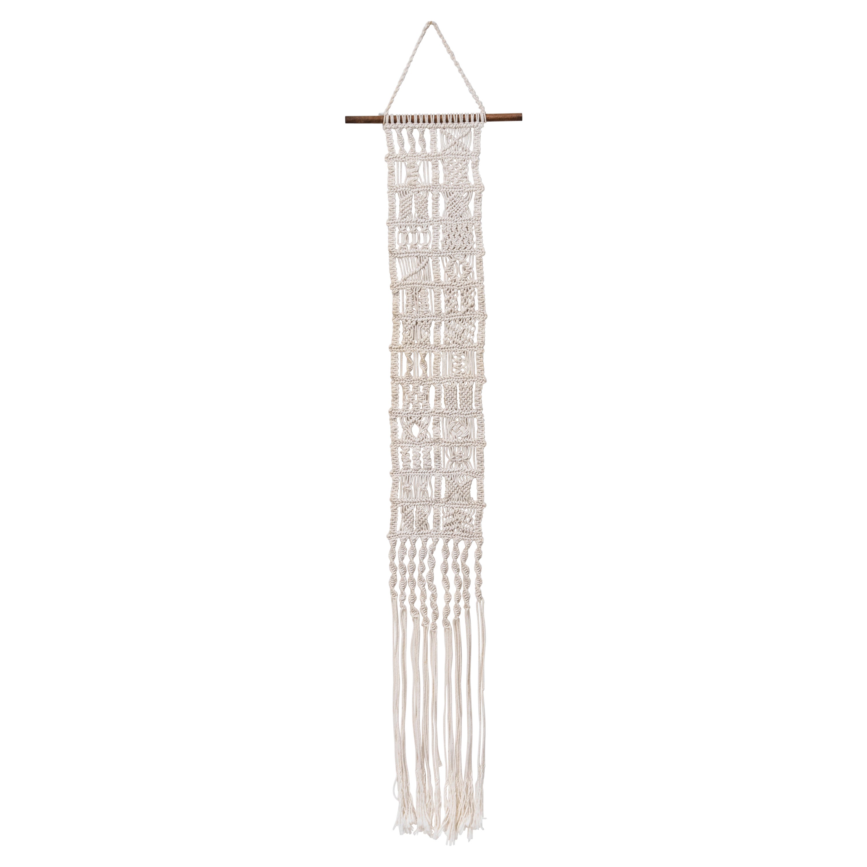 Macrame Wandbehangs-Kunstsammlerstück im Angebot