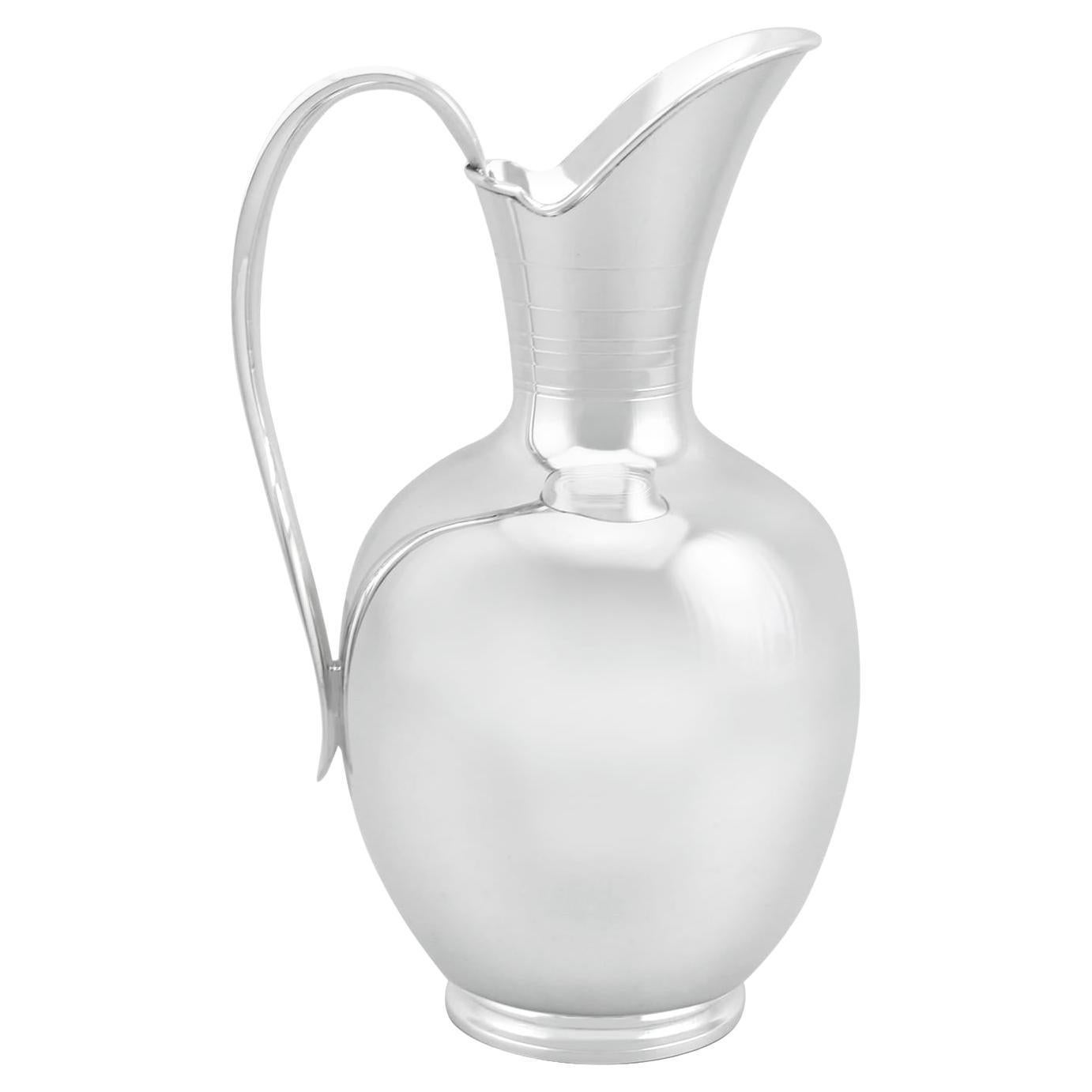 Jarra de agua/cordial de plata alemana de los años 20