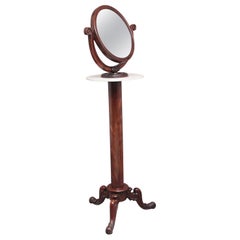 19th Century Mahogany Telescopic Shaving Mirror