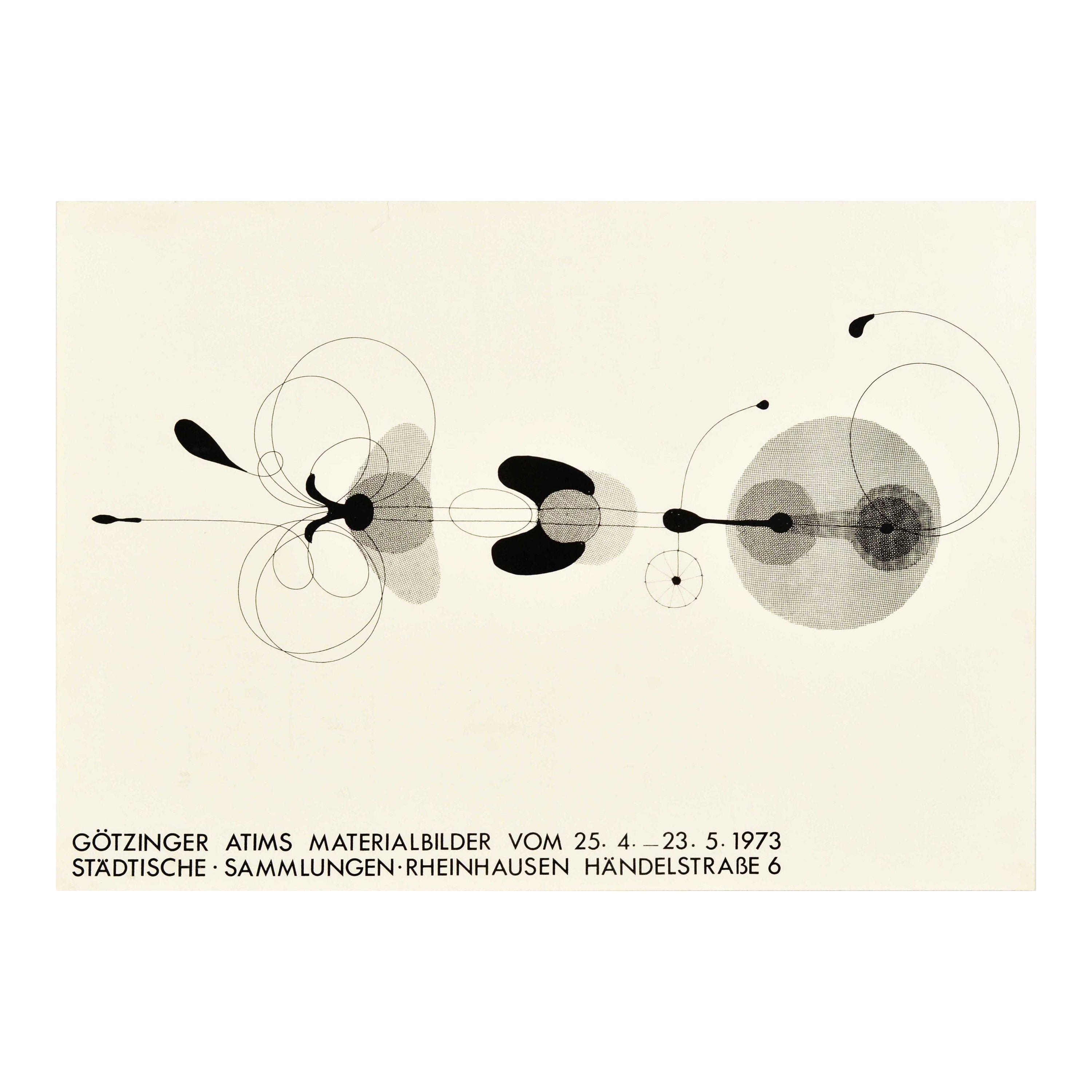 Original Vintage Poster Gotzinger Atims Materialbilder Rheinhausen Abstract Art For Sale