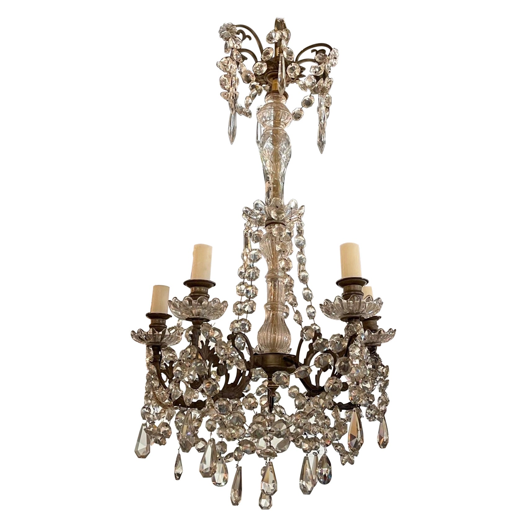 Early 20th Century French 5-Light Chandelier