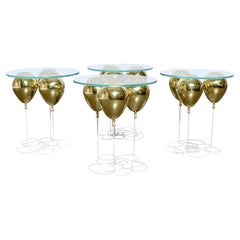 Gold Glass Balloon Side Tables