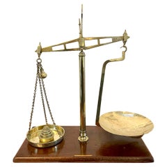 Used Pair of 19th Century Brass Scales