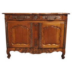 18th Century Louis XV Walnut Wood Buffet from Provence, France
