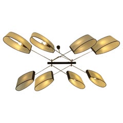 Chandelier with 8 Lights, Maison Lunel, circa 1950