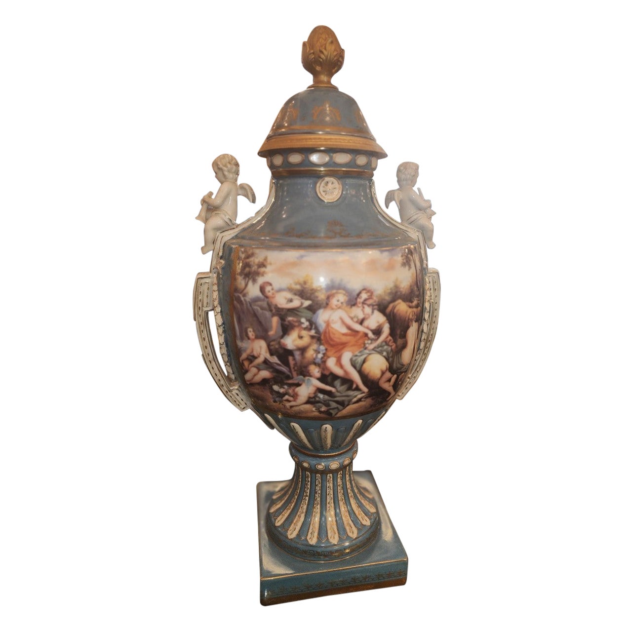 French Porcelain Urns  For Sale