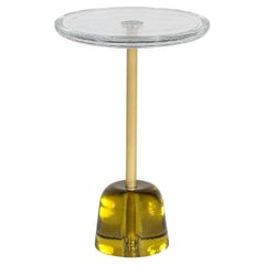 Pina High Transparent Brass Side Table by Pulpo