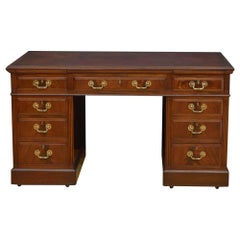 Antique Late Victorian Mahogany Desk by Maple & Co