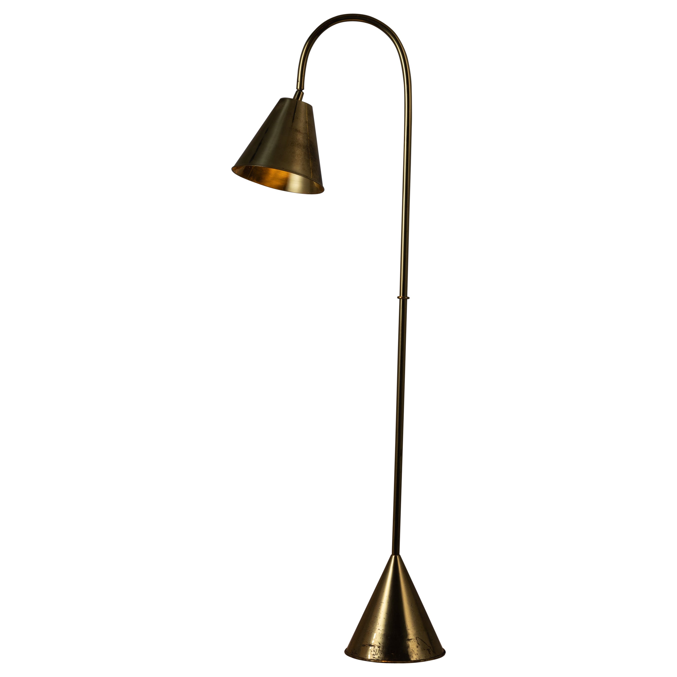 Rare Brass Floor Lamp by Valenti