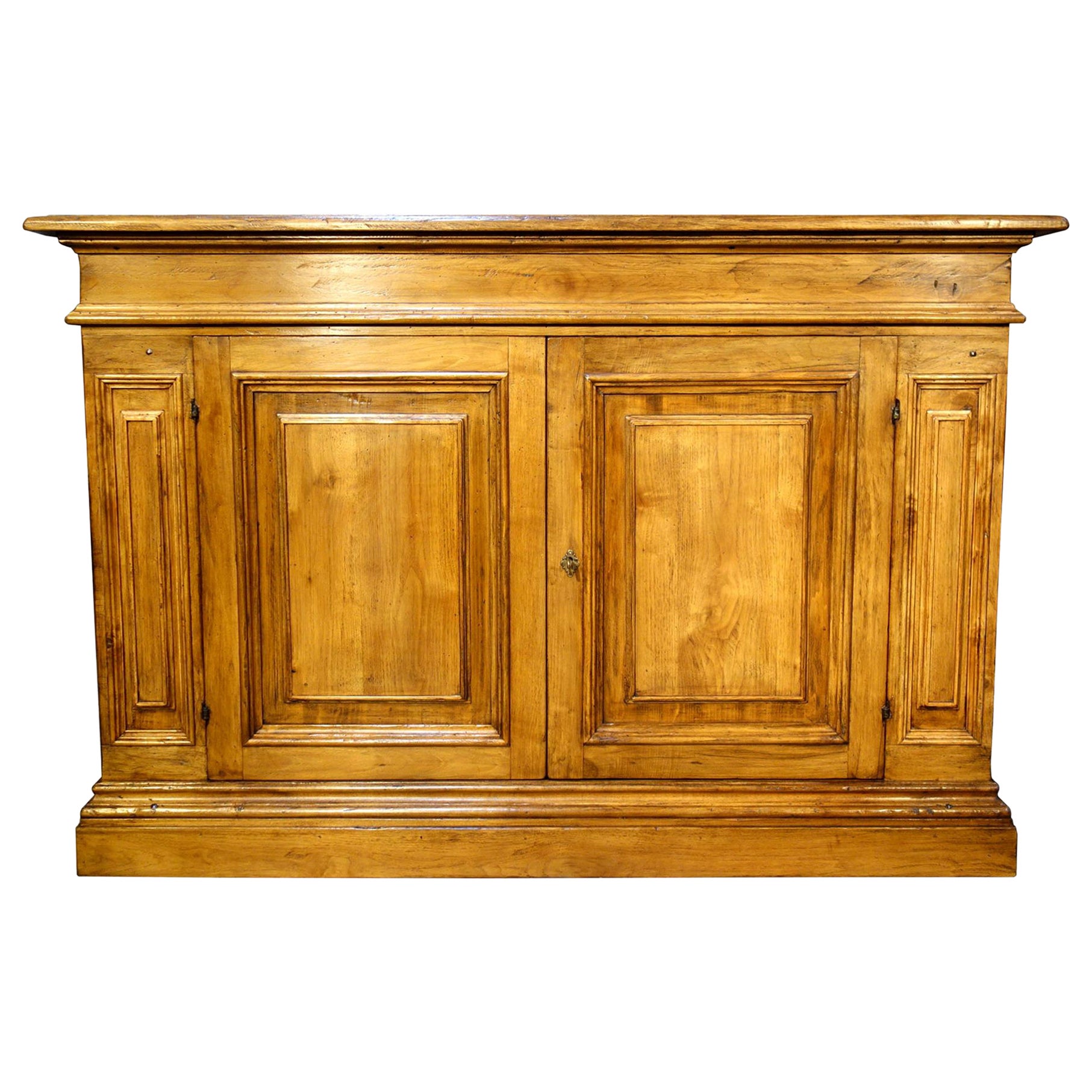 18th C Style ROMA Walnut Natural Finish Credenza Antique Reproduction In-Stock  For Sale