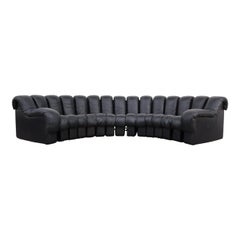 Navy Leather De Sede DS600 "Non-Stop" Sofa