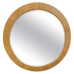 Ethan Allen American Dimensions Collection Round Satinwood Mirror