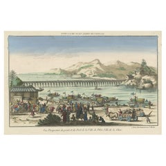 Rare Early View of the Harbour of Peking or Beijing, Capital of China