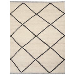 Handmade Geometric Contemporary Multi-Color Wool Kilim Rug For Sale at ...