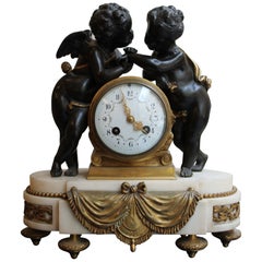 Pendulum with Cherubs, Bronze 19th Century