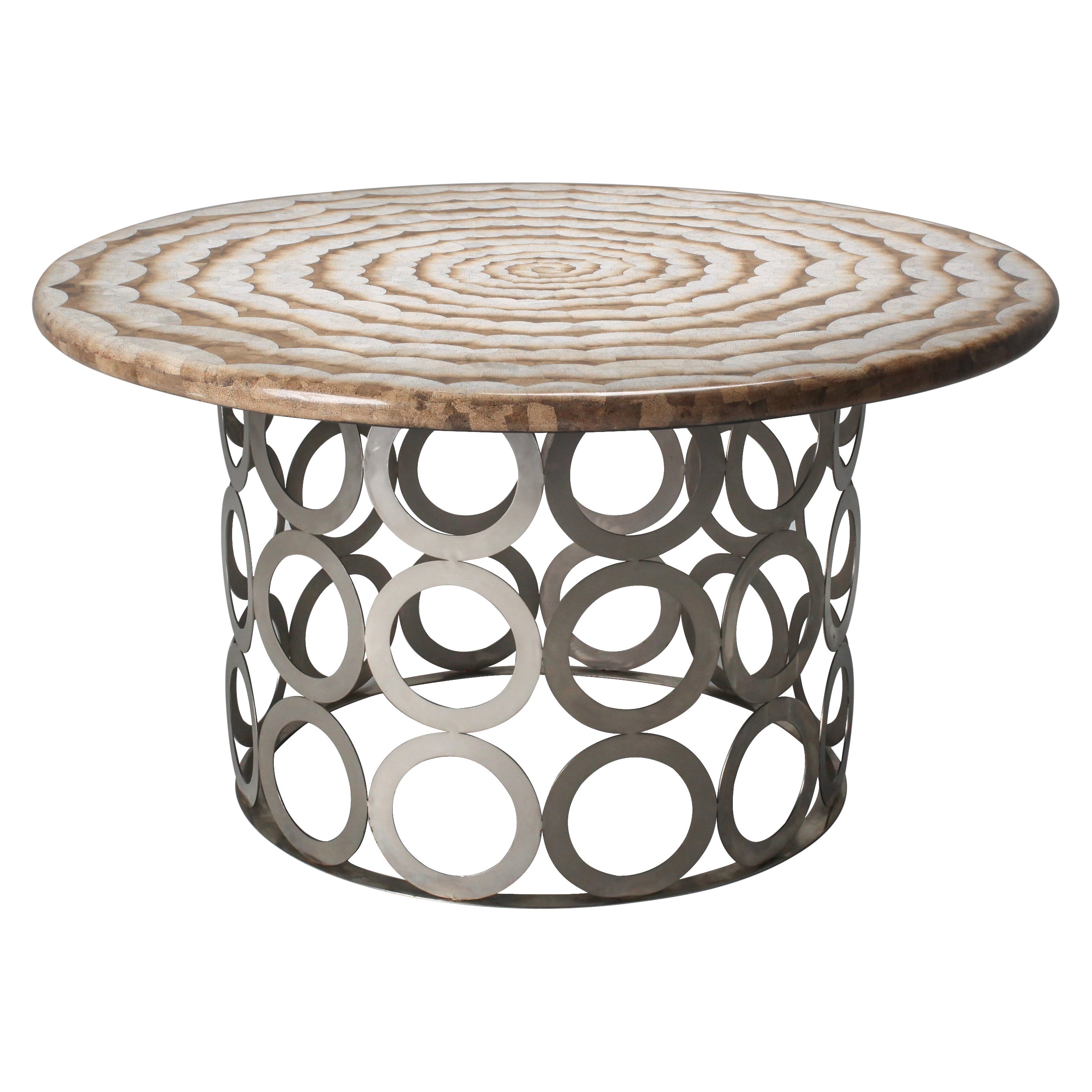 Eclectic Round Dining Table by Anacleto Spazzapan, 2000's, Italy, Modern For Sale