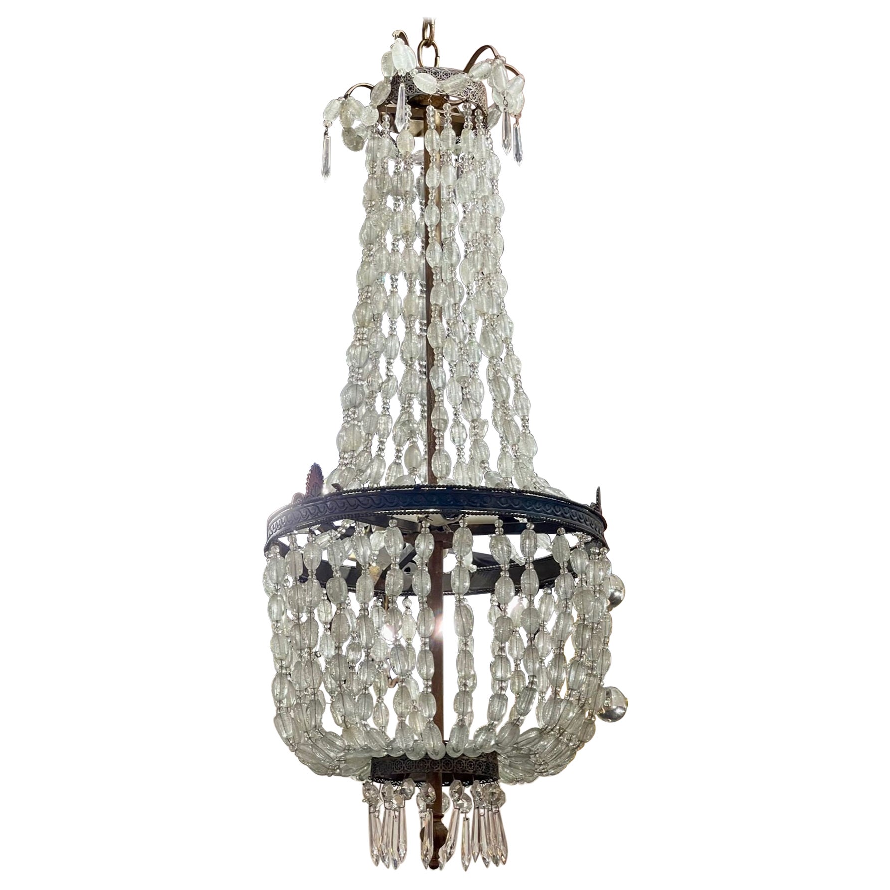 Italian Rock Crystal Chandelier