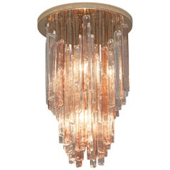 Italian Waterfall Chandelier in Murano Glass
