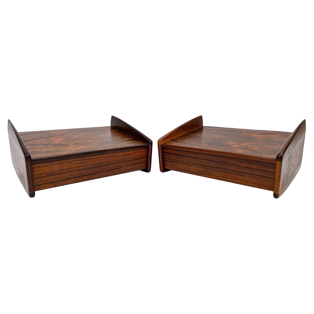 Pair of Melvin Mikkelsen Mobler Rosewood Floating Nightstands / Shelves