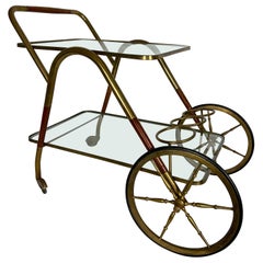 Mid-Century Italian Bar Cart from Cesare Lacca, 1950s